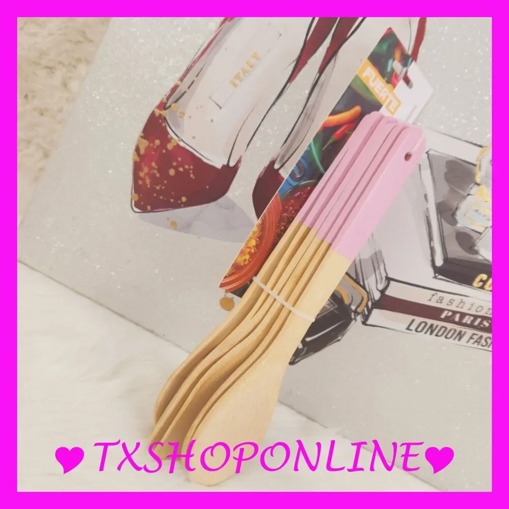 💗🥄6 pc bamboo utensil set🥄💗